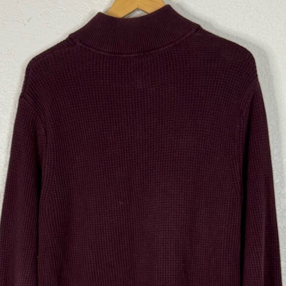 Gap 100% Cotton quarter zip waffle pull over Casual Preppy Academia Office - Picture 6 of 8